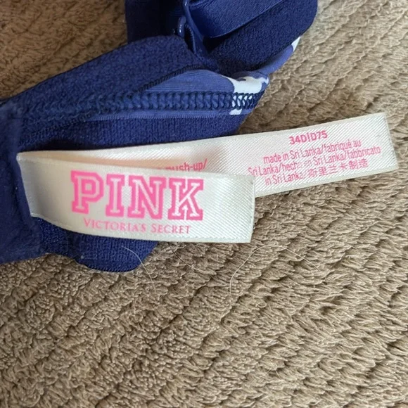 Victoria's Secret Blue and Tan Bras 34D - Picture 4 of 6